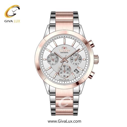 ساعت مچی اورجینال زنانه اورینت (کانتیننتال) | Orient (Continental) سه موتوره کرنوگراف رزگلد | نقره ای-رزگلد| نقره ای| کد رفرنس 106