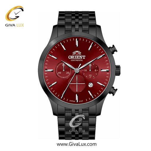 ساعت مچی اورجینال مردانه اورینت (کانتیننتال) | Orient (Continental) سه موتوره کرنوگراف مشکی | مشکی| زرشکی| کد رفرنس 107