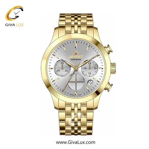 ساعت مچی اورجینال زنانه اورینت (کانتیننتال) | Orient (Continental) سه موتوره کرنوگراف طلایی | طلایی| نقره ای| کد رفرنس 107