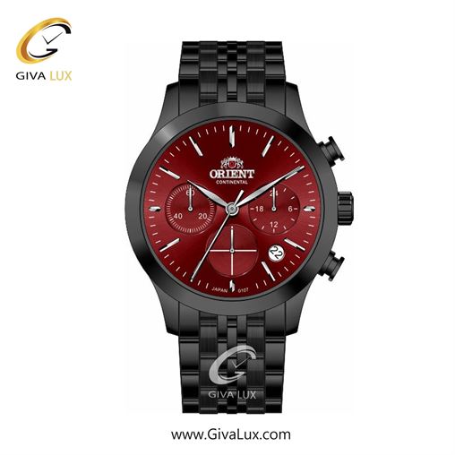 ساعت مچی اورجینال زنانه اورینت (کانتیننتال) | Orient (Continental) سه موتوره کرنوگراف مشکی | مشکی| زرشکی| کد رفرنس 107