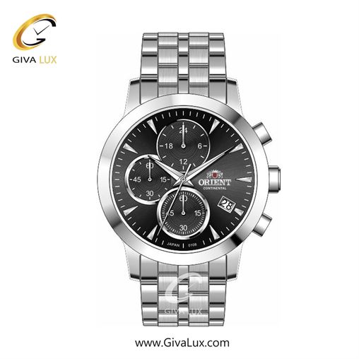 ساعت مچی اورجینال زنانه اورینت (کانتیننتال) | Orient (Continental) سه موتوره کرنوگراف نقره ای | نقره ای| مشکی| کد رفرنس 108