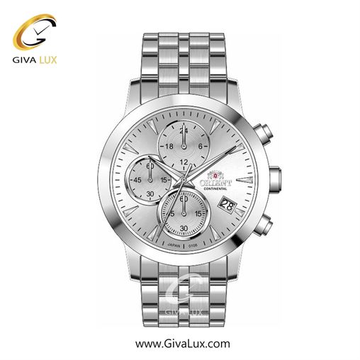 ساعت مچی اورجینال زنانه اورینت (کانتیننتال) | Orient (Continental) سه موتوره کرنوگراف نقره ای | نقره ای| نقره ای| کد رفرنس 108