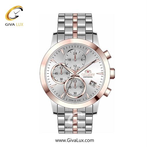 ساعت مچی اورجینال زنانه اورینت (کانتیننتال) | Orient (Continental) سه موتوره کرنوگراف رزگلد | نقره ای-رزگلد| نقره ای| کد رفرنس 108