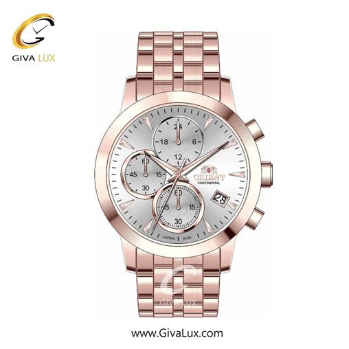 ساعت مچی اورجینال زنانه اورینت (کانتیننتال) | Orient (Continental) سه موتوره کرنوگراف رزگلد | رزگلد| نقره ای| کد رفرنس 108