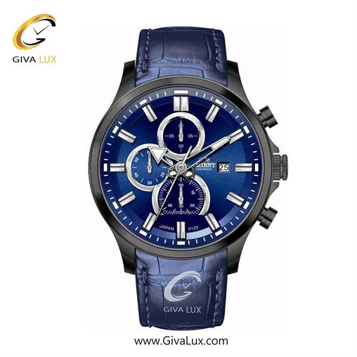 ساعت مچی اورجینال مردانه اورینت (کانتیننتال) | Orient (Continental) سه موتوره کرنوگراف مشکی | سرمه ای| سرمه ای| کد رفرنس 120