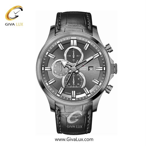 ساعت مچی اورجینال مردانه اورینت (کانتیننتال) | Orient (Continental) سه موتوره کرنوگراف تیتانیوم | مشکی| دودی|تیتانیوم| کد رفرنس 120