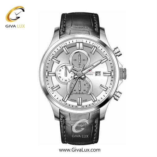 ساعت مچی اورجینال مردانه اورینت (کانتیننتال) | Orient (Continental) سه موتوره کرنوگراف نقره ای | مشکی| نقره ای| کد رفرنس 120