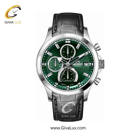 ساعت مچی اورجینال زنانه اورینت (کانتیننتال) | Orient (Continental) سه موتوره کرنوگراف نقره ای | مشکی| سبز یشمی تیره| کد رفرنس 120