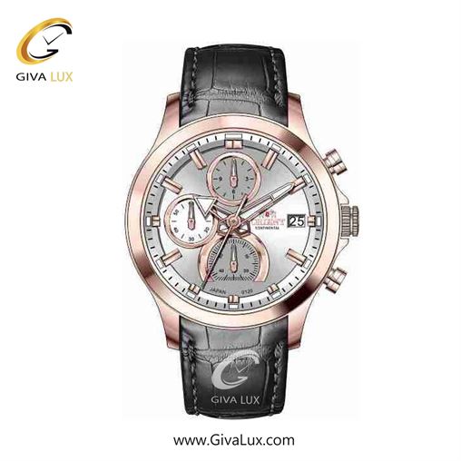 ساعت مچی اورجینال زنانه اورینت (کانتیننتال) | Orient (Continental) سه موتوره کرنوگراف رزگلد | مشکی| نقره ای| کد رفرنس 120