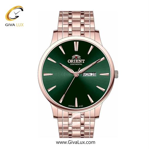 ساعت مچی اورجینال مردانه اورینت (کانتیننتال) | Orient (Continental) رزگلد | رزگلد| سبز یشمی تیره| کد رفرنس 122