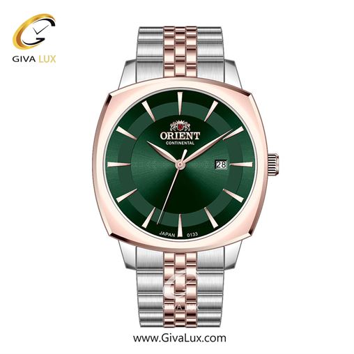 ساعت مچی اورجینال مردانه اورینت (کانتیننتال) | Orient (Continental) رزگلد | نقره ای-رزگلد| سبز یشمی تیره| کد رفرنس 133