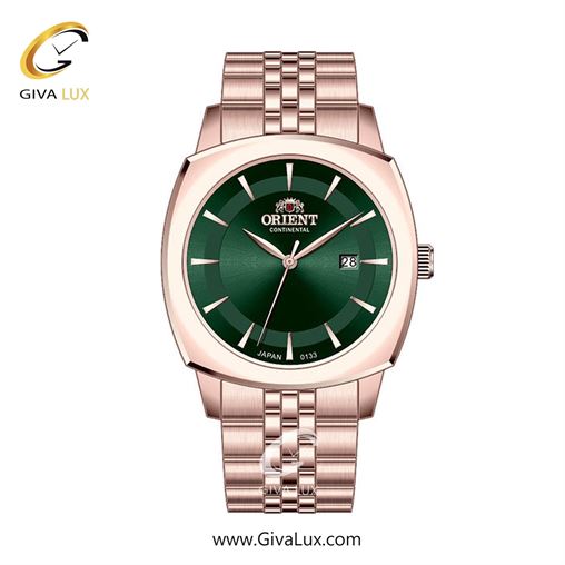 ساعت مچی اورجینال زنانه اورینت (کانتیننتال) | Orient (Continental) رزگلد | رزگلد| سبز یشمی تیره| کد رفرنس 133