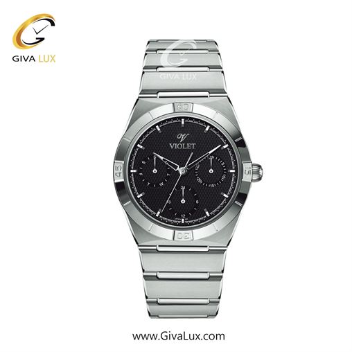 ساعت مچی اورجینال زنانه ویولت VIOLET سه موتوره فول تایم نقره ای | نقره ای| مشکی| کد رفرنس 0614