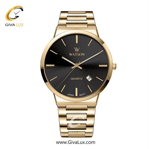 ساعت مچی اورجینال مردانه واتسون | WATSON  طلایی | طلایی| مشکی| کد رفرنس W 1154G-102