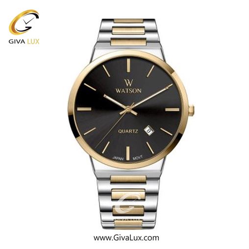 ساعت مچی اورجینال مردانه واتسون | WATSON  طلایی | نقره ای-طلایی| مشکی| کد رفرنس W 1154G-352