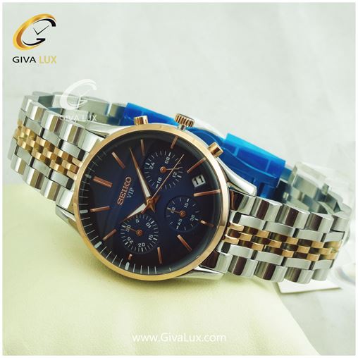 ساعت مچی زنانه سه موتوره کرنوگراف فول استیل سیکو