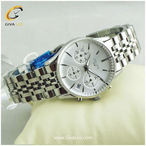 ساعت مچی زنانه سه موتوره کرنوگراف فول استیل نقره ای سیکو