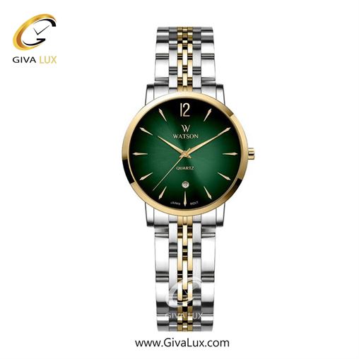 ساعت مچی اورجینال زنانه واتسون | WATSON  طلایی | طلایی-نقره ای| سبز| کد رفرنس W 1291L-347
