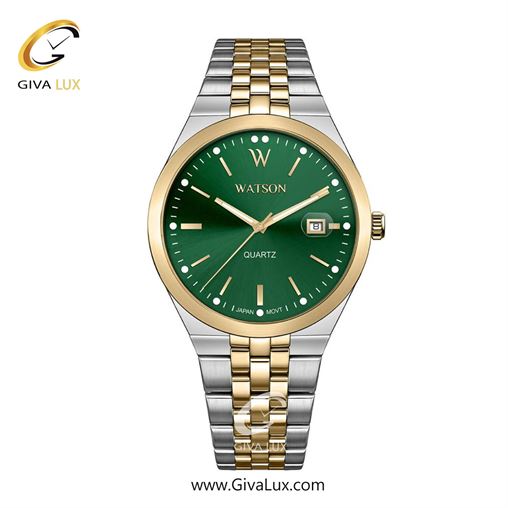 ساعت مچی اورجینال مردانه واتسون | WATSON  طلایی | طلایی-نقره ای| سبز| کد رفرنس W 1314G-347