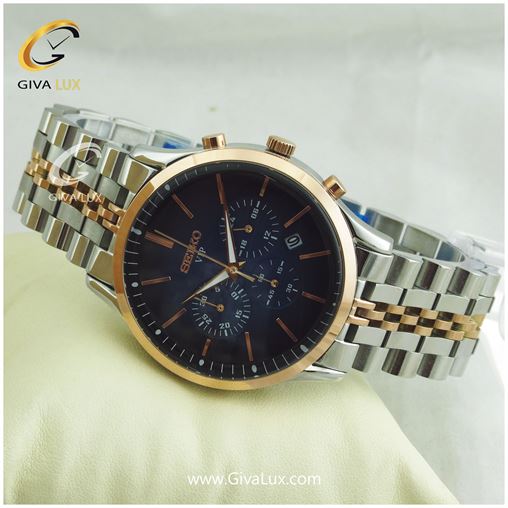 ساعت مچی مردانه سه موتوره کرنوگراف فول استیل سیکو