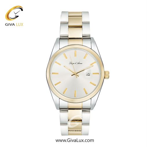 ساعت مچی اورجینال مردانه LdA طلایی | طلایی-نقره ای| طلایی| کد رفرنس 2438