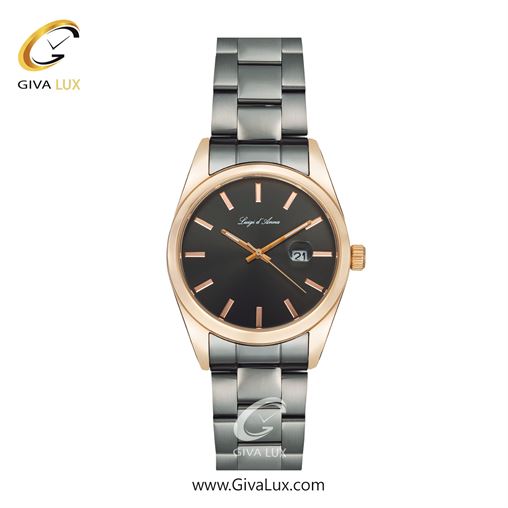 ساعت مچی اورجینال مردانه LdA رزگلد | تیتانیوم(زغالی)| مشکی| کد رفرنس 2438
