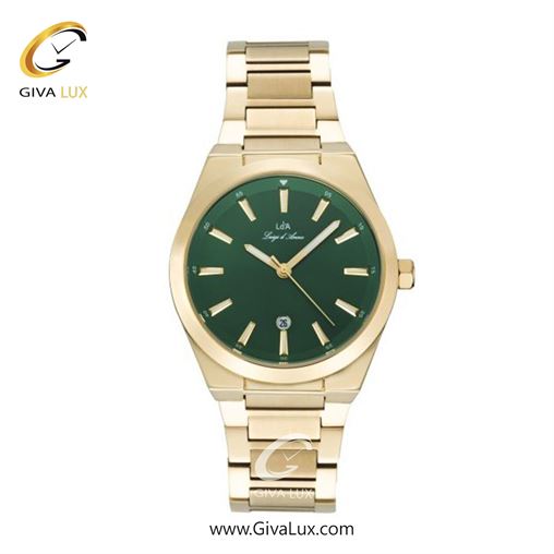 ساعت مچی اورجینال مردانه LdA طلایی | طلایی| سبز| کد رفرنس 2459