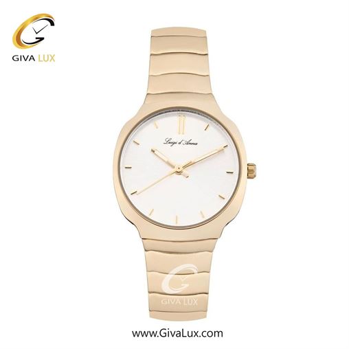 ساعت مچی اورجینال زنانه LdA | لوئیجی د آنا | Luigi d'Ana طلایی | طلایی| نقره ای| کد رفرنس 2481