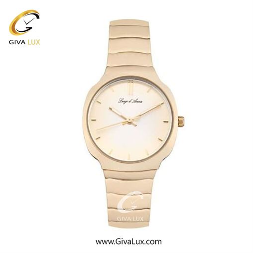 ساعت مچی اورجینال زنانه LdA | لوئیجی د آنا | Luigi d'Ana طلایی | طلایی| طلایی| کد رفرنس 2481