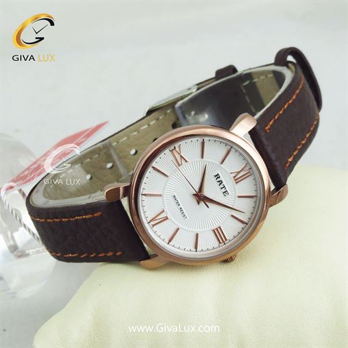 ساعت مچی اورجینال زنانه رِیت RATE رزگلد | قهوه ای| سفید| کد رفرنس T7123L