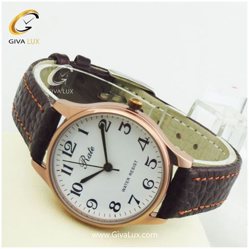 ساعت مچی اورجینال زنانه رِیت RATE رزگلد | قهوه ای| سفید| کد رفرنس T7198L
