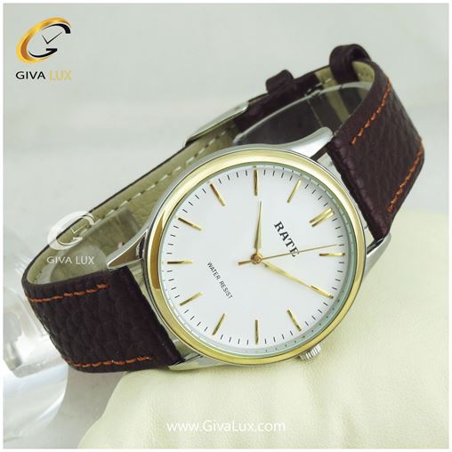 ساعت مچی اورجینال مردانه رِیت RATE طلایی | قهوه ای| سفید| کد رفرنس T7116G