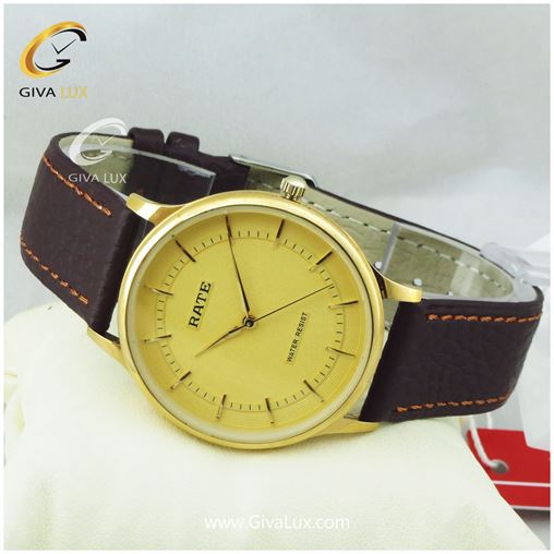 ساعت مچی اورجینال مردانه رِیت RATE طلایی | قهوه ای| طلایی| کد رفرنس T7132G 