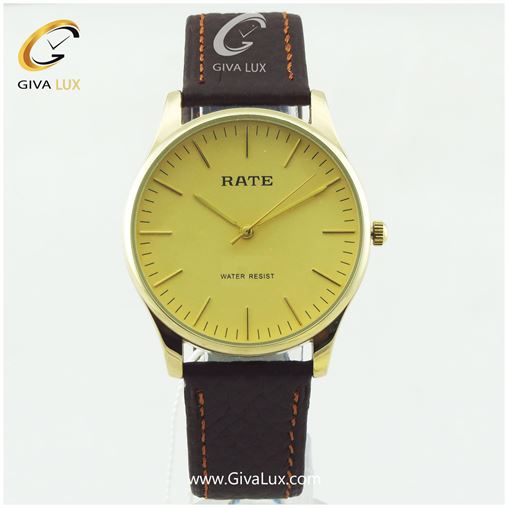 ساعت مچی اورجینال مردانه رِیت RATE طلایی | قهوه ای| طلایی| کد رفرنس T7198G 