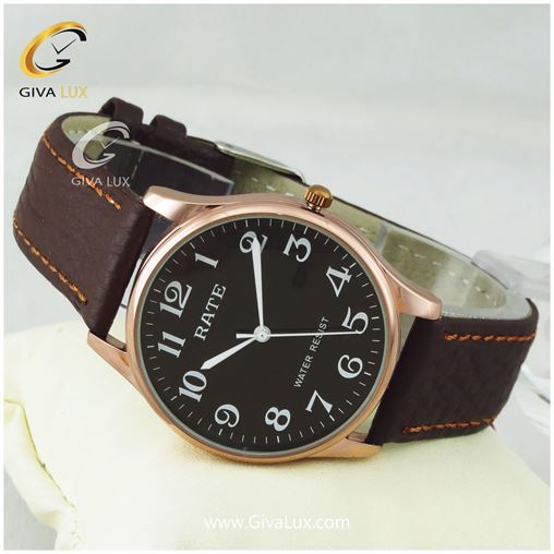 ساعت مچی اورجینال مردانه رِیت RATE رزگلد | قهوه ای| مشکی| کد رفرنس T7198G