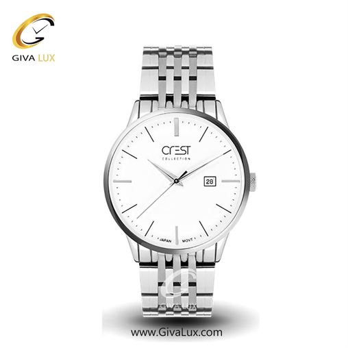 ساعت مچی اورجینال زنانه کرست | Crest  نقره ای | نقره ای| سفید| کد رفرنس Crest 6025-2