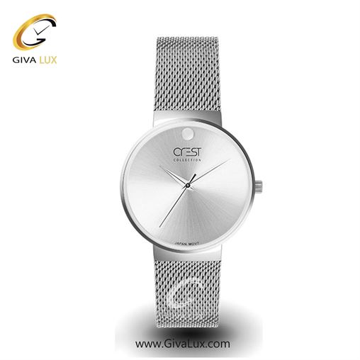 ساعت مچی اورجینال زنانه کرست | Crest  نقره ای | نقره ای| نقره ای| کد رفرنس Crest 6028-1