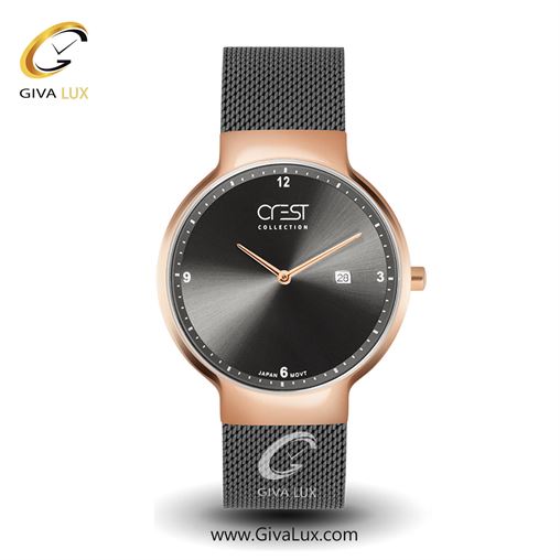 ساعت مچی اورجینال مردانه کرست | Crest  رزگلد | تیتانیوم| دودی|تیتانیوم| کد رفرنس Crest 6029-1