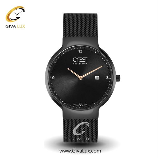 ساعت مچی اورجینال مردانه کرست | Crest  مشکی | مشکی| مشکی| کد رفرنس Crest 6029-3