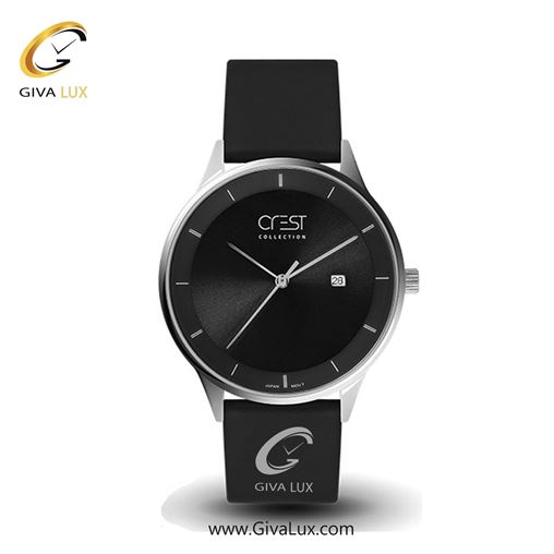 ساعت مچی اورجینال زنانه کرست | Crest  نقره ای | مشکی| مشکی| کد رفرنس Crest 6031-1