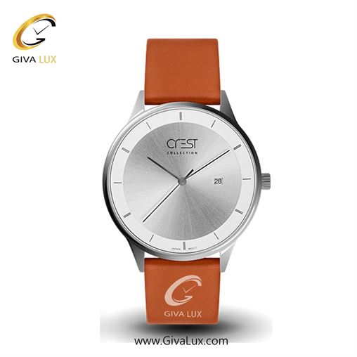 ساعت مچی اورجینال زنانه کرست | Crest  نقره ای | نارنجی| نقره ای| کد رفرنس Crest 6031-3