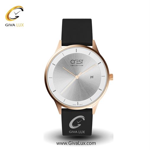 ساعت مچی اورجینال مردانه کرست | Crest  رزگلد | مشکی| نقره ای| کد رفرنس Crest 6031-5