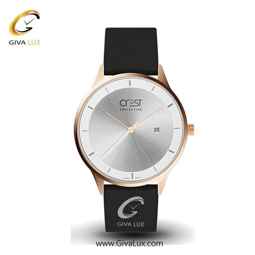 ساعت مچی اورجینال زنانه کرست | Crest  رزگلد | مشکی| نقره ای| کد رفرنس Crest 6031-5