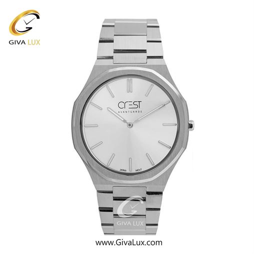 ساعت مچی اورجینال مردانه کرست | Crest  نقره ای | نقره ای| سفید| کد رفرنس Crest 6245-1