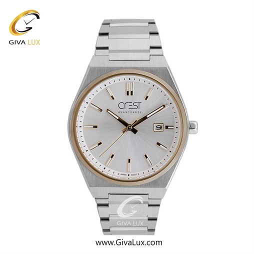 ساعت مچی اورجینال مردانه کرست | Crest  طلایی | نقره ای| نقره ای| کد رفرنس Crest 6248-5