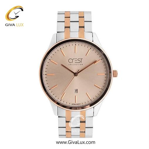 ساعت مچی اورجینال زنانه کرست | Crest  رزگلد | نقره ای-رزگلد| رزگلد| کد رفرنس Crest 6701-2