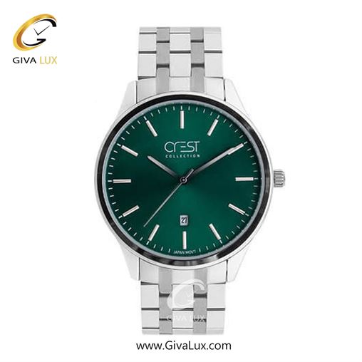 ساعت مچی اورجینال زنانه کرست | Crest  نقره ای | نقره ای| سبز| کد رفرنس Crest 6701-4