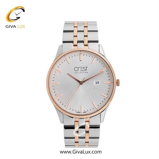 ساعت مچی اورجینال زنانه کرست | Crest  رزگلد | نقره ای-رزگلد| نقره ای| کد رفرنس Crest 6703-1