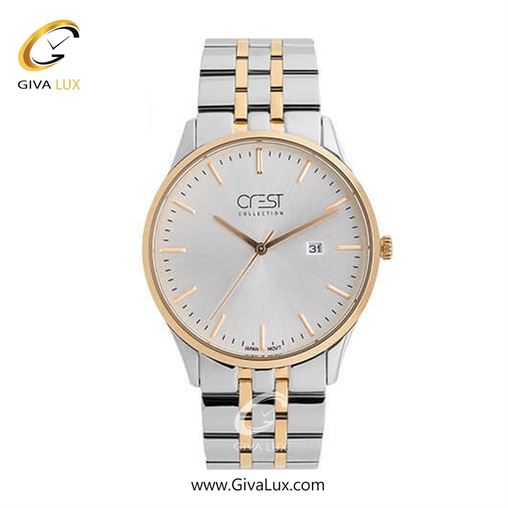 ساعت مچی اورجینال زنانه کرست | Crest  طلایی | طلایی-نقره ای| نقره ای| کد رفرنس Crest 6703-2