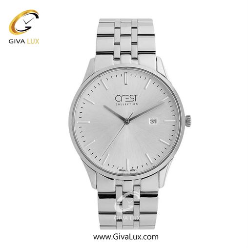 ساعت مچی اورجینال مردانه کرست | Crest  نقره ای | نقره ای| نقره ای| کد رفرنس Crest 6703-4